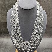 Украшения handmade. Livemaster - original item Natural Rhinestone Author`s three-row necklace. Handmade.