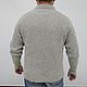 Grey sweater with English elastic band. Mens sweaters. Knitted Things For All (matronka). My Livemaster. Фото №6