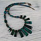 Order Necklace made of chrysocolla stones ' Tropicana'. Magic box. Livemaster. . Necklace Фото №3