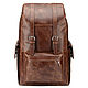 Leather backpack 'Hannibal' (brown wax). Backpacks. Russian leather Guild. My Livemaster. Фото №5