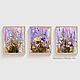 Mini paintings with irises. Landscape with irises. Three small paintings, Pictures, Moscow,  Фото №1