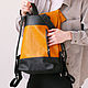 Druid Yellow Leather Urban Backpack. Backpacks. Mart Bags (martbags). My Livemaster. Фото №5