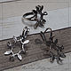 Order Rectangle earring base, 12 micron silver. Russkaya filigran - furnitura. Livemaster. . Blanks for jewelry Фото №3