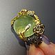 Ring 'Copperhead' with Apple prehnite. Rings. SELENA. Online shopping on My Livemaster.  Фото №2