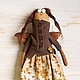to buy a doll, textile doll as a gift, buy a gift for a friend, interior doll, cinnamon, ridiculous doll, author's textile doll
