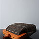 Brown tweed Bag on a wooden clasp with a strap. Clasp Bag. Olga'SLuxuryCreation. My Livemaster. Фото №5