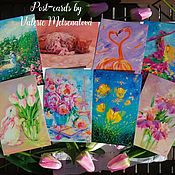 Открытки handmade. Livemaster - original item 3 Sets of 8 postcards signed by Valerie Maecenatova by March 8!. Handmade.