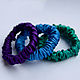 Elastic bands for hair made of natural silk 3 PCs Gift to a girl, Scrunchy, St. Petersburg,  Фото №1