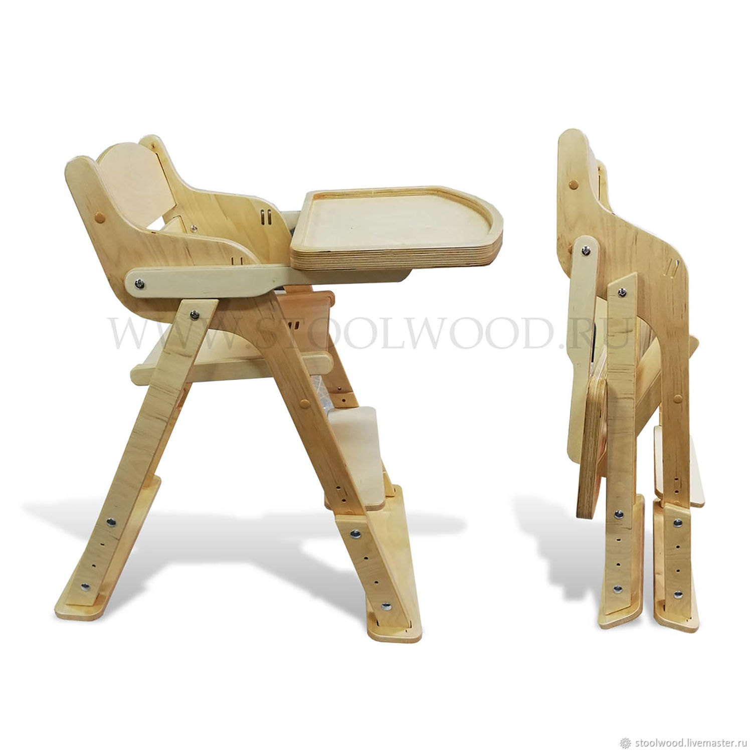 детский стул для кормления из дерева