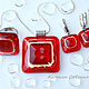 Jewelry sets: Red square. Jewelry Sets. svarganika7. Online shopping on My Livemaster.  Фото №2