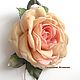 FABRIC FLOWERS. Chiffon rose - brooch ' Panchita'. Brooches. fioridellavita. My Livemaster. Фото №5