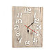Деревянные часы в сканди стиле каминные, Часы классические, Москва,  Фото №1