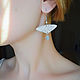 Boho earrings 'Spring Rain'. Aquamarine, Pearl, silver. Earrings. Strangell Jewelry. My Livemaster. Фото №6