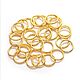 Connecting ring 6 mm (10 pcs), Detachable gold rings, Accessories for jewelry, Ekaterinburg,  Фото №1