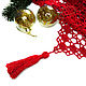 New Year's knitted red carpet on the table. Doilies. BarminaStudio (Marina)/Crochet (barmar). My Livemaster. Фото №5