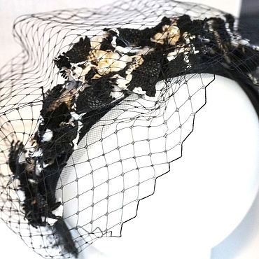Аксессуары ручной работы. Ярмарка Мастеров - ручная работа Ободок для волос на голову “Black & White”. Handmade.