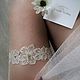  Подвязка невесты "Цветы с блеском". Подвязки. Romantic Wedding. Ярмарка Мастеров.  Фото №4
