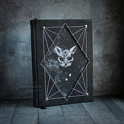 Канцелярские товары handmade. Livemaster - original item Moon cat journal A5 Spell Book of shadows Black cat. Handmade.