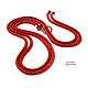 Thin belt beaded rope Thin red line red. Belt. gershman. My Livemaster. Фото №5