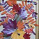 Картина из натуральной кожи " Осенний букет ", Картины, Сызрань,  Фото №1