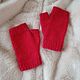 Митенки красного цвета вязаные женские Митенки из пуха норки. Митенки. ArtKnitDesign Свитера Уизли. Ярмарка Мастеров.  Фото №6
