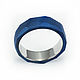 Titanium ring with matte blue face. Rings. asgdesign. My Livemaster. Фото №6