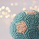Вязаная игрушка Футбольный мяч, голубой, 41 см, Игрушки, Жигулевск,  Фото №1
