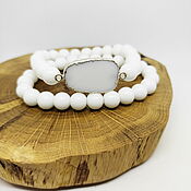 Украшения handmade. Livemaster - original item Set of bracelets White porcelain. Handmade.