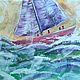 Fishing boat on the waves. Seascape. Painting on canvas, Pictures, Moscow,  Фото №1