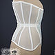 Прозрачный бельевой корсет удлиненный из сетки с мушками. Корсеты. Shi Corset (Анна). Ярмарка Мастеров.  Фото №5