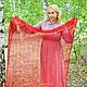  Delicate delicate down shawl-cobweb color burgundy. Shawls. Down shop. My Livemaster. Фото №4