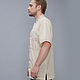 Summer Men's short sleeve Shirt, white with tint. Shirts. manaKAmana (manaKAmana). Интернет-магазин Ярмарка Мастеров.  Фото №2