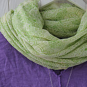 Аксессуары handmade. Livemaster - original item Lightweight cotton scarf-shawl. Handmade.