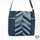 Women's shoulder bag Romance denim. Crossbody bag. Denimhandmade.Olga. Online shopping on My Livemaster.  Фото №2
