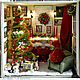 Christmas miniature on the bookshelf, Interior elements, Lipetsk,  Фото №1