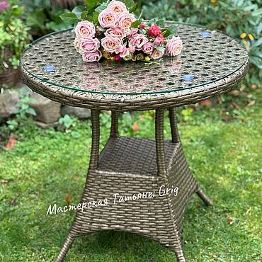 Дача и сад ручной работы. Ярмарка Мастеров - ручная работа Стол Кипр ротанг.. Handmade.