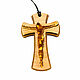 Крест из дерева с янтарём крупный арт.0132