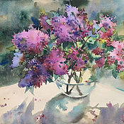 Картины и панно handmade. Livemaster - original item Painting Lilac - 2 watercolor. Handmade.