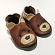 Teddy Bear Slippers, Leather Baby Shoes, Brown Baby Shoes. Footwear for childrens. ebooba. Online shopping on My Livemaster.  Фото №2