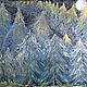 Oil pastel painting forest by moonlight 'In silver' 297h420 mm. Pictures. Larisa Shemyakina Chuvstvo pozitiva (chuvstvo-pozitiva). Интернет-магазин Ярмарка Мастеров.  Фото №2