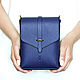 Copy of Copy of Blue leather bag. Classic Bag. alexaccessories. Online shopping on My Livemaster.  Фото №2