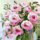 Painting'Pink roses' oil on canvas palette knife, Pictures, Sergiev Posad,  Фото №1