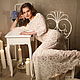 Long Lace Bridal Nightgown With Open Back F1. Nightdress. APILAT. Online shopping on My Livemaster.  Фото №2