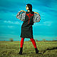 Order Huge Dolman Sleeve Dress «Stripes» Striped Linen Dress. mongolia. Livemaster. . Dresses Фото №3
