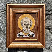 Икона из камня "Спиридон Тримифунтский"