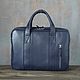 Men's business bag with a compartment for a laptop and A4 ' Bruno'. Men\'s bag. DragonBags - Men's accessories. My Livemaster. Фото №10