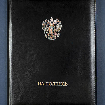 Канцелярские товары ручной работы. Ярмарка Мастеров - ручная работа Кожаная папка на подпись руководителю. Handmade.