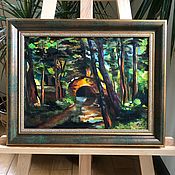 Картины и панно handmade. Livemaster - original item France. Landscape. Mysteries of the old forest. impressionism.. Handmade.