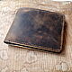 Wallet made of genuine leather,, Bifold,,. Purse. Gothicleather. My Livemaster. Фото №4