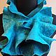 Felted turtleneck scarf with flounces Sea wave. Scarves. FansFelt. Online shopping on My Livemaster.  Фото №2